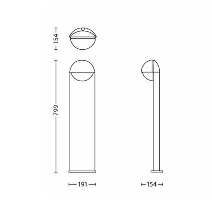 Philips 16248/93/16 - Aussenlampe MY GARDEN JUNE 1xE27/12W/230V IP44