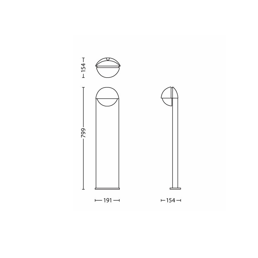 Philips 16248/93/16 - Aussenlampe MY GARDEN JUNE 1xE27/12W/230V IP44
