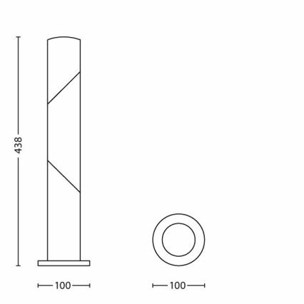 Philips 16341/47/16 - Außenleuchte MYGARDEN BAMBOO 1xE27/11W/230V