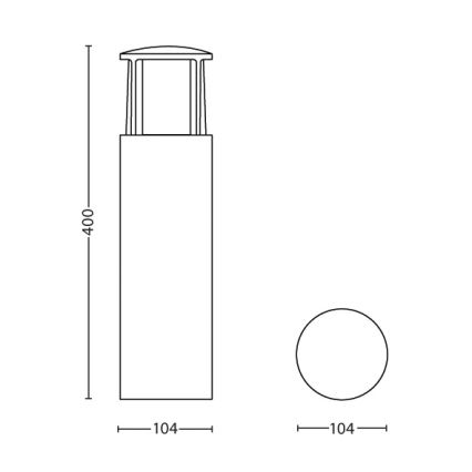 Philips 16466/93/16 - LED Außenleuchte MYGARDEN STOCK 1xLED/6W/230V
