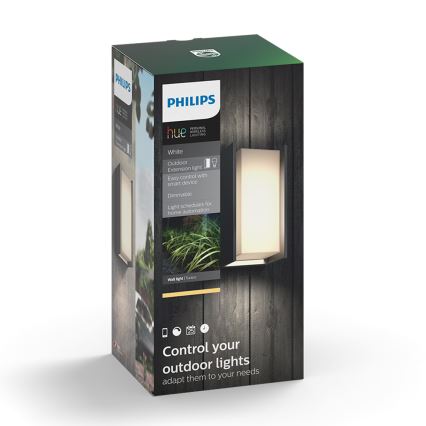 Philips - Dimmbare LED-Außenwandleuchte Hue TURACO 1xE27/9,5W/230V IP44