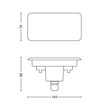 Philips 16814/47/16 - Außenleuchten LEDINO GROUND 3xLED/6,5W