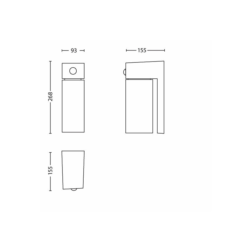 Philips 16943/93/16 - Außenleuchte mit Sensor MYGARDEN BORDER 1xE27/23W/230V