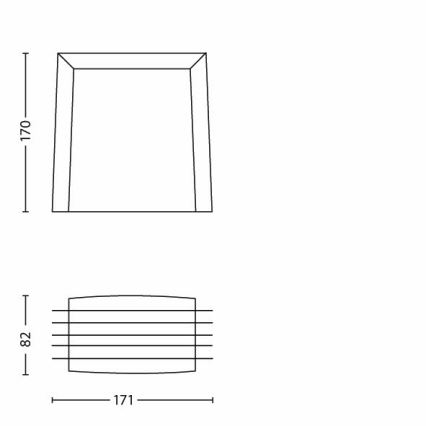 Philips 17182/93/16 - Außenwandleuchte ECOMOODS SHADES 1xE27/15W/230V