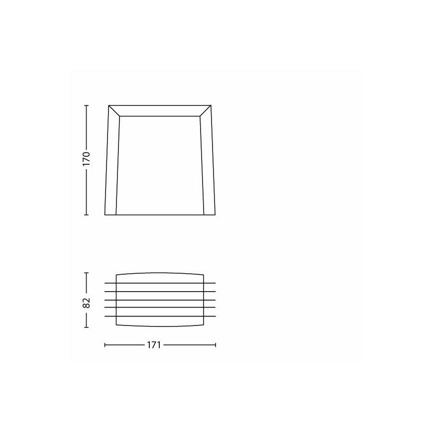 Philips 17182/93/16 - Außenwandleuchte ECOMOODS SHADES 1xE27/15W/230V
