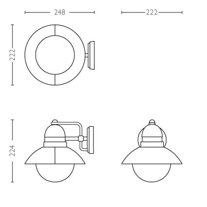 Philips - Außenwandleuchte 1xE27/60W/230V