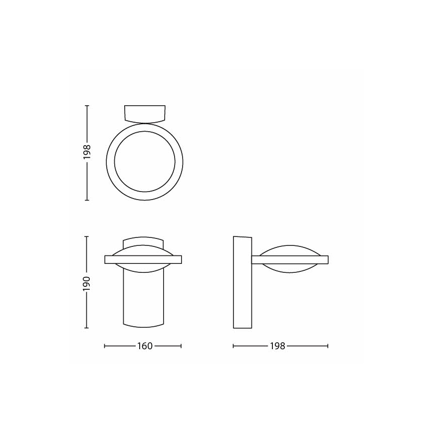 Philips 17238/93/16 - LED-Außenleuchte LEDINO 1xLED/3W anthrazit IP44