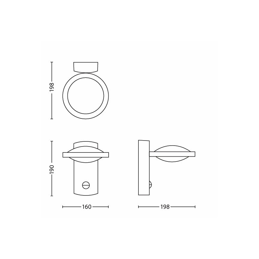 Philips 17239/93/16 - Außenleuchte mit Sensor MYGARDEN FREEDOM 1xLED/3W