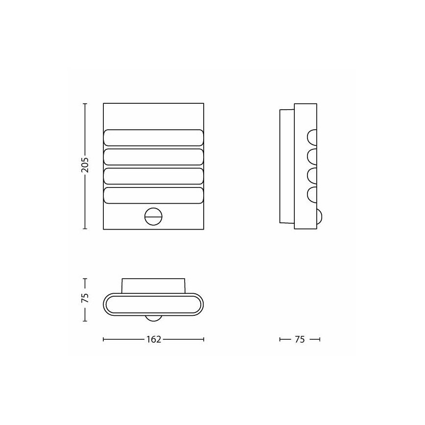 Philips - LED Außenbeleuchtung mit Sensor 1xLED/3W/230V