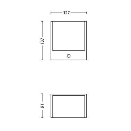 Philips - LED-Außenwandleuchte mit Sensor 1xLED/3,5W IP44