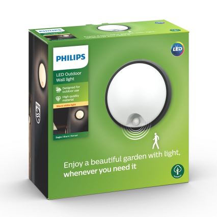 Philips 17318/30/16 - LED Außenleuchte mit Sensor EAGLE 1xLED/3W/230V