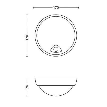 Philips - LED Aussenleuchte mit Sensor 1xLED/3,5W/230V