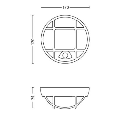 Philips 17319/30/16 - LED Außenwandleuchte mit sensor EAGLE 1xLED/3W/230V