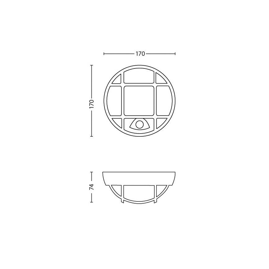 Philips 17319/30/16 - LED Außenwandleuchte mit sensor EAGLE 1xLED/3W/230V