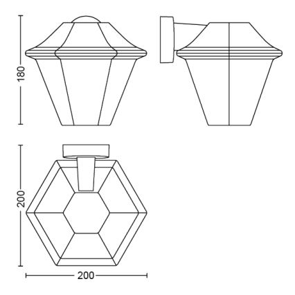 Philips - Außenwandleuchte 1xE27/42W