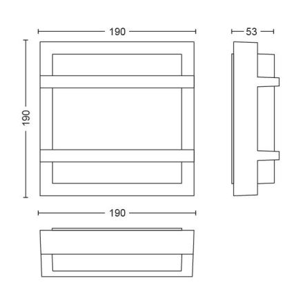 Philips - LED Außenwandleuchte LED/12W