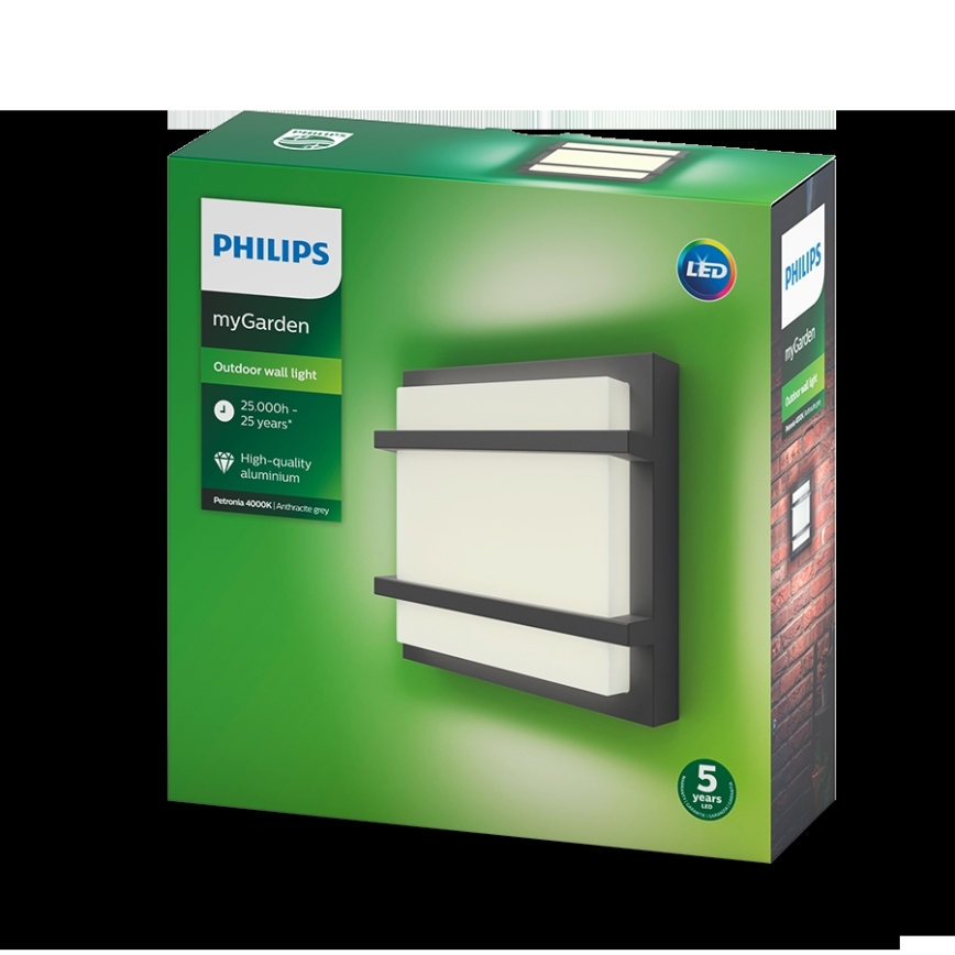 Philips 17394/93/P3 - LED Außenwandleuchte MYGARDEN PETRONIA LED/12W