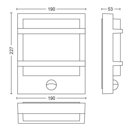 Philips - LED Auβenwandleuchte LED/12W