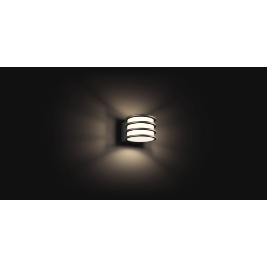 Philips - Dimmbare LED-Außenwandleuchte Hue LUCCA 1xE27/9,5W/230V IP44