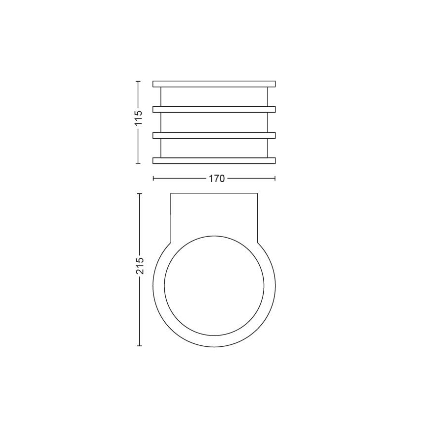 Philips - Dimmbare LED-Außenwandleuchte Hue LUCCA 1xE27/9,5W/230V IP44