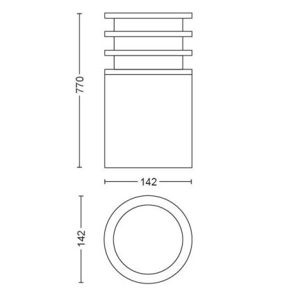 Philips - Dimmbare LED-Außenleuchte Hue LUCCA 1xE27/9,5W/230V IP44