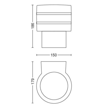 Philips - LED dimmbare Außenwandleuchte Hue TUAR 1xE27/9,5W IP44
