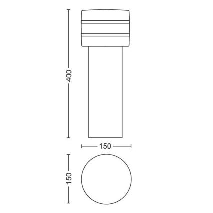 Philips - LED dimmbare Außenlampe Hue TUAR 1xE27/9,5W/230V