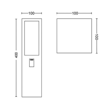 Philips - Dimmbare LED-RGBW-Leuchte für den Außenbereich Hue IMPRESS LED/16W/230V 2000-6500K IP44