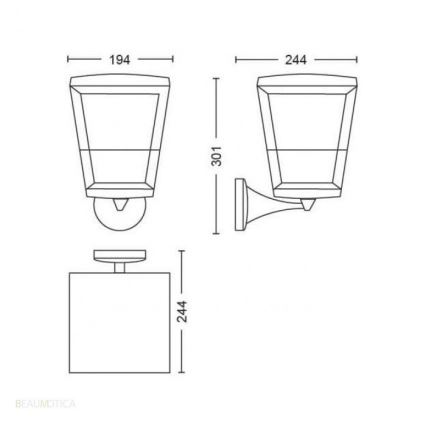 Philips - Dimmbare LED-RGBW-Außenwandleuchte Hue ECONIC LED/15W/230V IP44