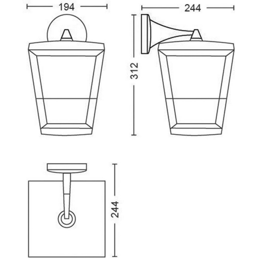Philips 17440/30/P7 - LED RGB Außen-Wandleuchte HUE ECONIC LED/15W/230V IP44