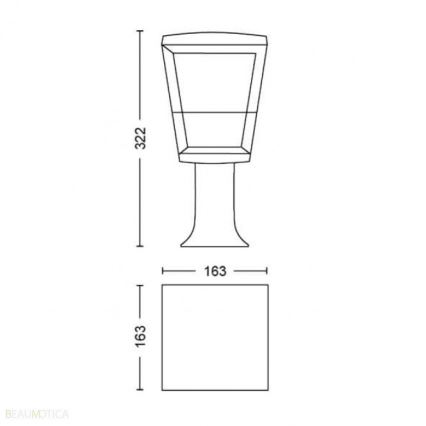 Philips - Dimmbare LED-RGBW-Leuchte für den Außenbereich Hue ECONIC LED/15W/230V IP44