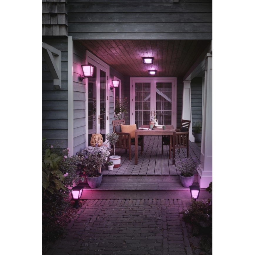 - Philips Hue IP44 LED/15W/230V LED-RGBW-Außenleuchte ECONIC 17441/30/P7