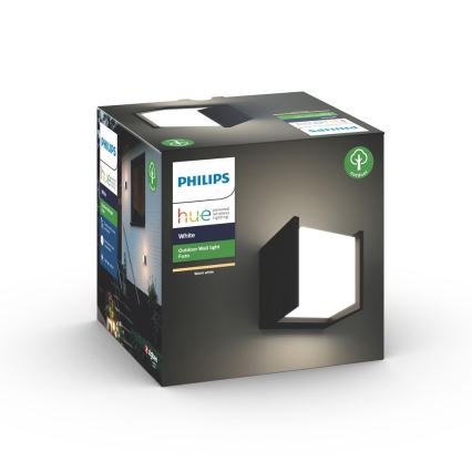Philips 17445/30/P7 - LED Außen-Wandleuchte HUE WHITE FUZO LED/15W/230V IP44