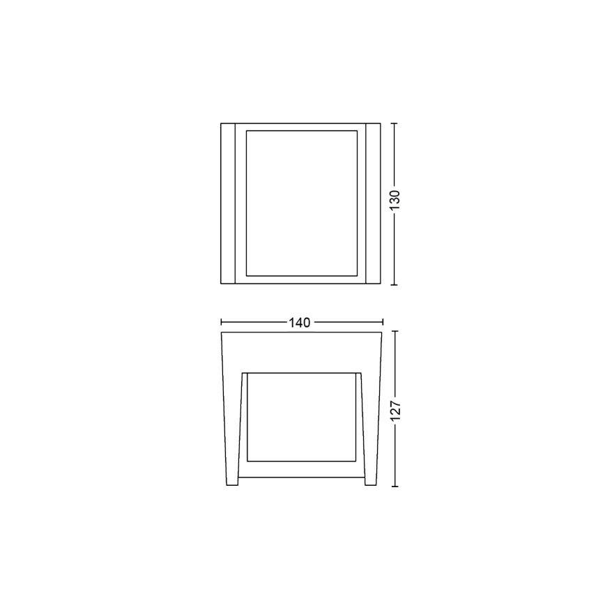 Philips 17445/30/P7 - LED Außen-Wandleuchte HUE WHITE FUZO LED/15W/230V IP44