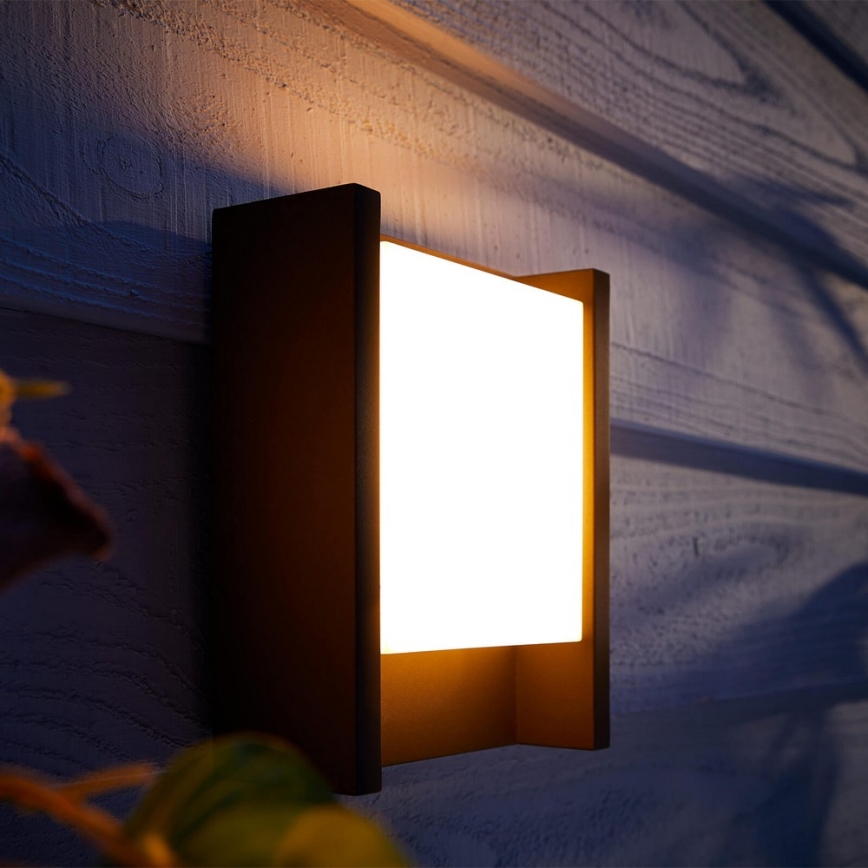 Philips 17446/30/P7 - LED Außen-Wandleuchte HUE WHITE FUZO LED/15W/230V IP44