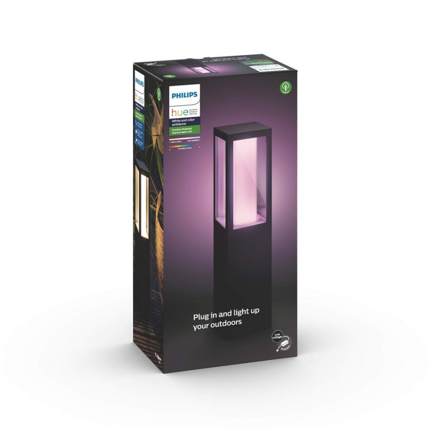 Philips 17454/30/P7 - LED RGB Außenlampe HUE IMPRESS 2xLED/8W/230V IP44 mit Adapter
