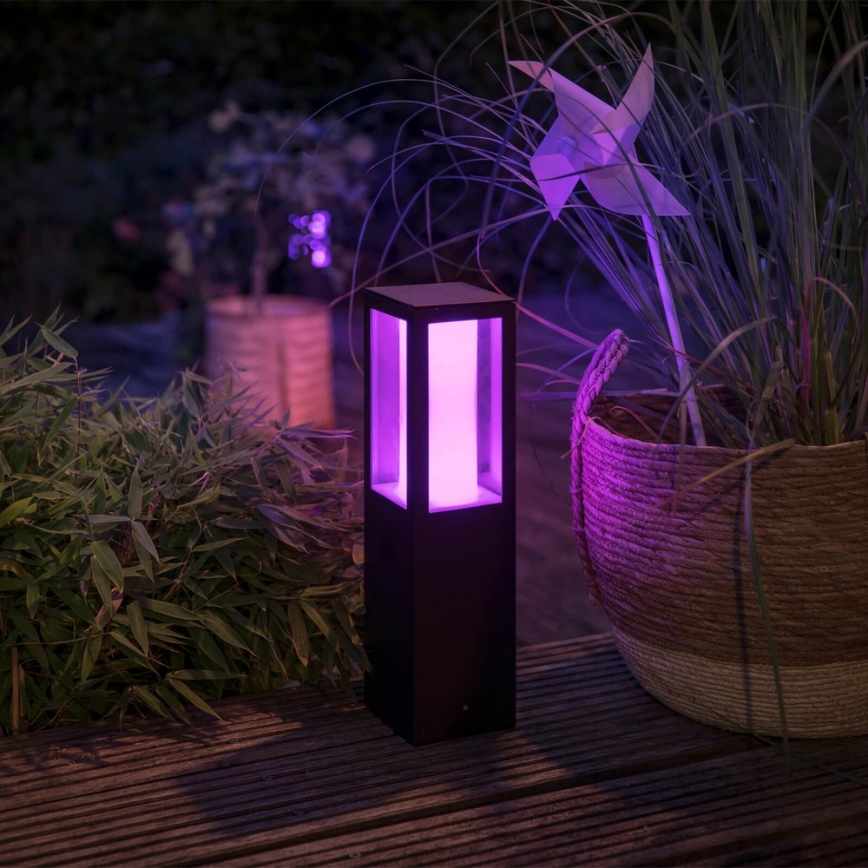 Philips 17454/30/P7 - LED RGB Außenlampe HUE IMPRESS 2xLED/8W/230V IP44 mit Adapter