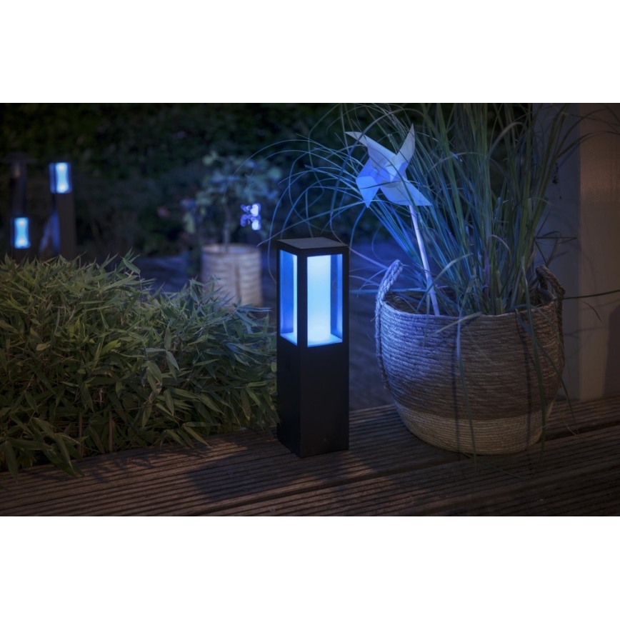Philips 17454/30/P7 - LED RGB Außenlampe HUE IMPRESS 2xLED/8W/230V IP44 mit Adapter