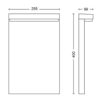 Philips - Dimmbare LED-RGBW-Leuchte für den Außenbereich Hue NYRO LED/13,5W/230V 2000-6500K IP44