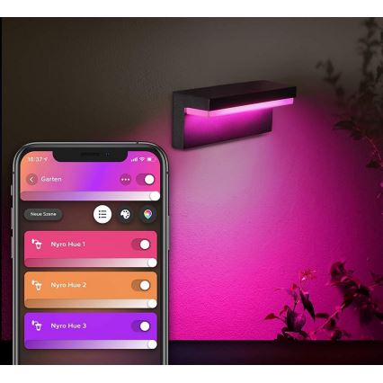Philips - Dimmbare LED-RGBW-Außenwandleuchte Hue NYRO LED/13,5W/230V 2000-6500K IP44