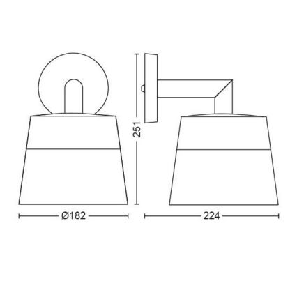 Philips - Dimmbare LED-RGBW-Außenwandleuchte Hue ATTRACT LED/8W/230V 2000-6500K IP44