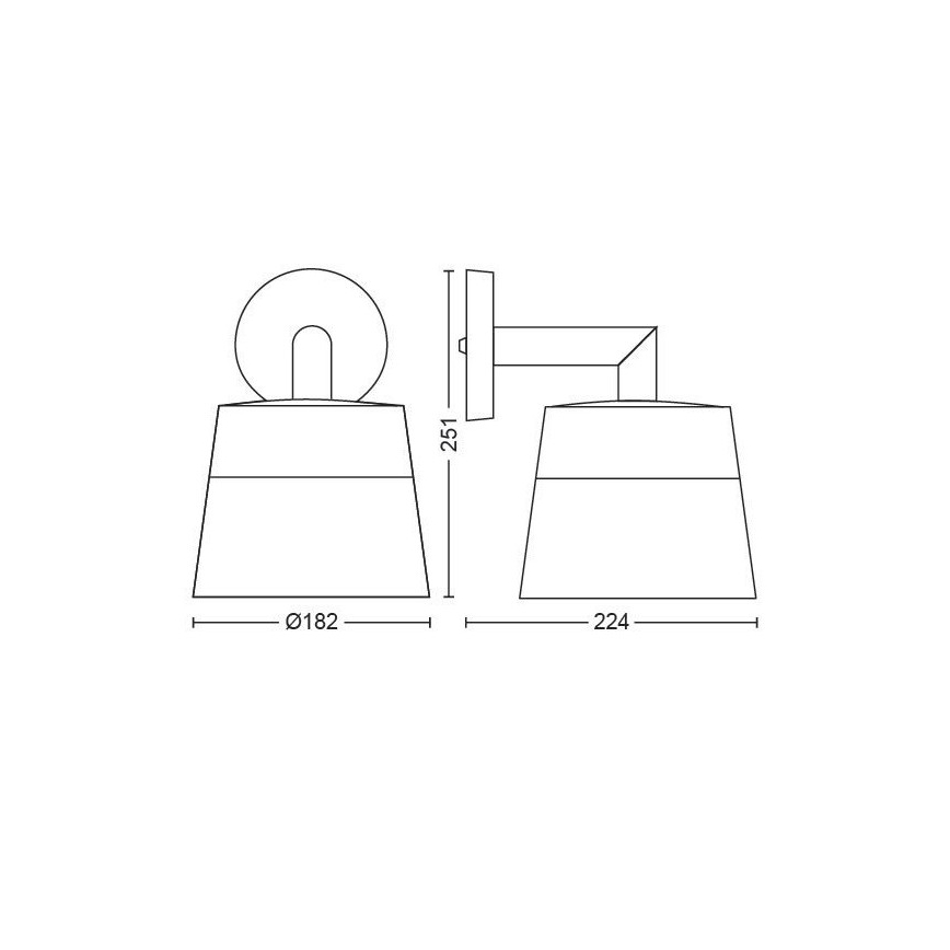 Philips - Dimmbare LED-RGBW-Außenwandleuchte Hue ATTRACT LED/8W/230V 2000-6500K IP44