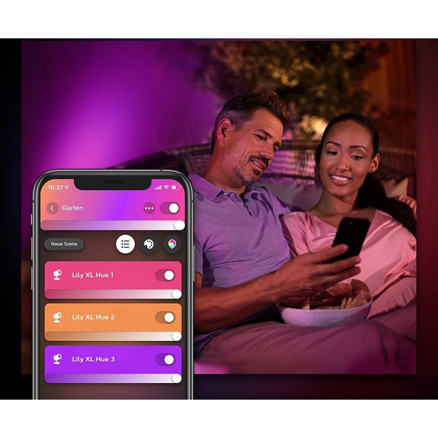 Philips - LED RGB dimmbare Außenleuchte Hue LILY LED/15W/230V IP65