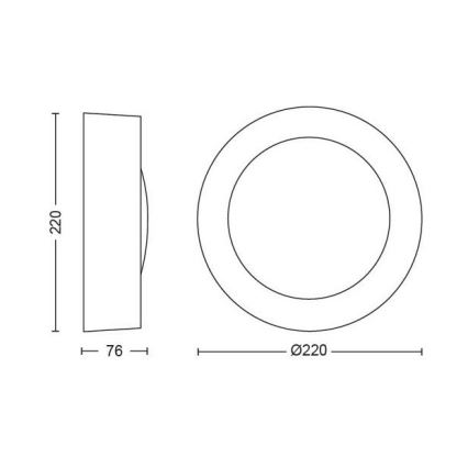 Dimmbare LED-RGBW-Außenwandleuchte Hue DAYLO LED/15W/230V 2000-6500K IP44