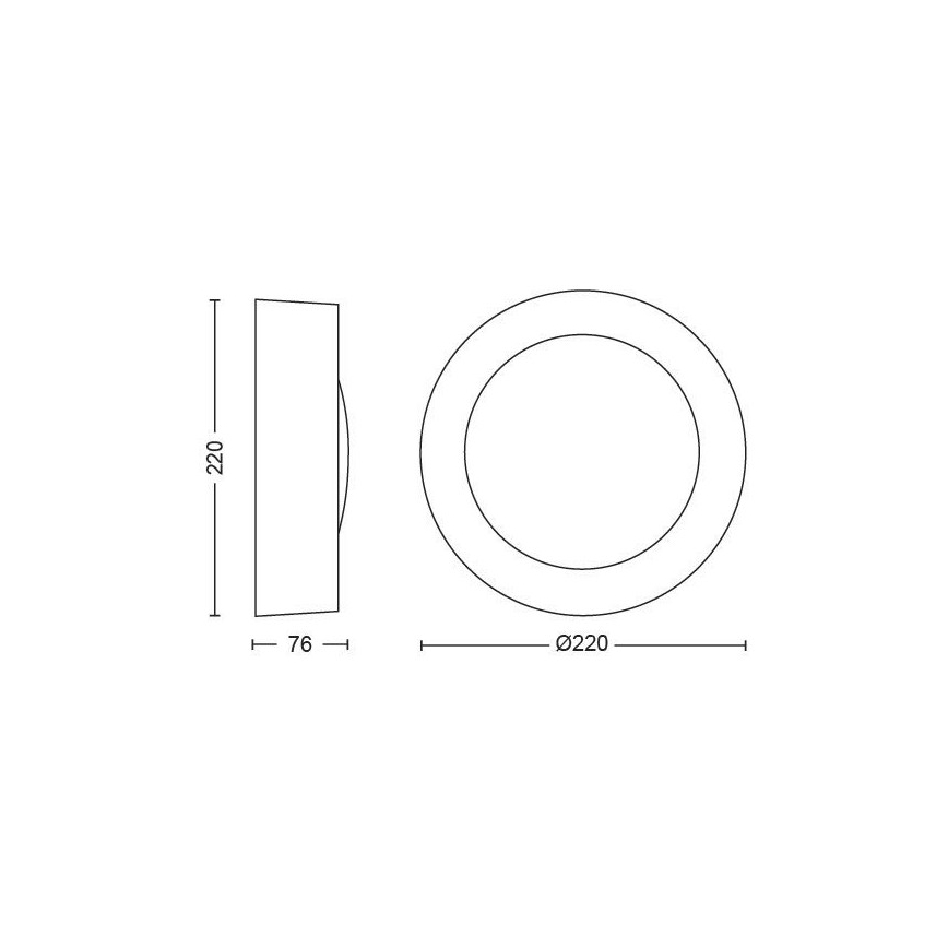 Dimmbare LED-RGBW-Außenwandleuchte Hue DAYLO LED/15W/230V 2000-6500K IP44