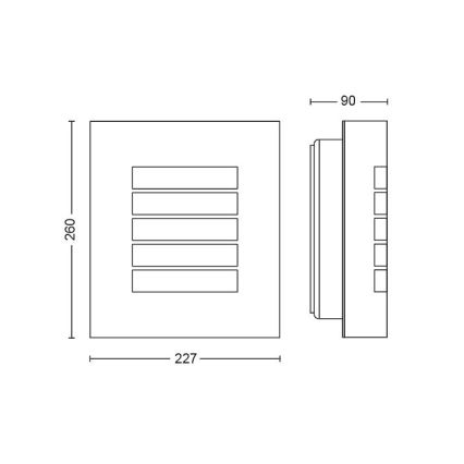 Philips - Außenwandleuchte 1xE27/60W/230V IP44 mattchrom