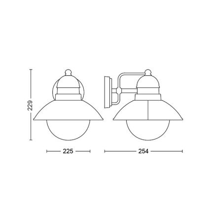 Philips - Outdoor-Wandleuchte 1xE27/60W/230V IP44