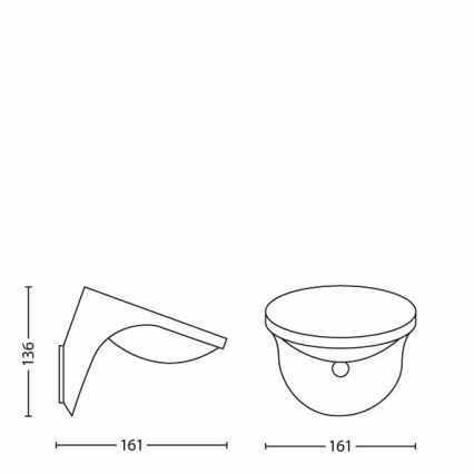 Philips 17808/87/16 - LED-Solarleuchte mit Bewegungs- und Dämmerungssensor MYGARDEN DUSK 1xLED/1W/3,7V 2200 mAh IP44
