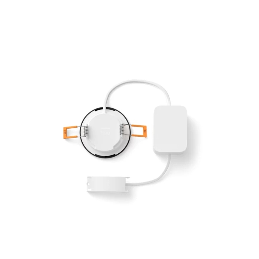 Philips - 2er-Set RGBW-LED-Downlights Hue SLIM, dimmbar, LED/8,3W/230V 2000-6500K, schwarz, IP44