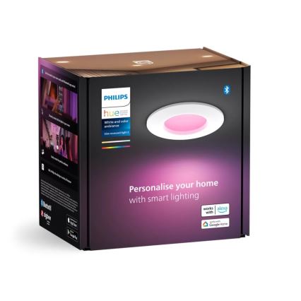 Philips - SET 2x LED RGBW dimmbare Badezimmer-Einbauleuchte Hue SLIM LED/8,3W/230V 2000-6500K weiß IP44